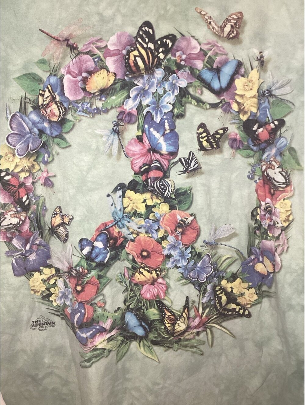 2011 The Mountain Floral Peace Sign shirt - Picture 2 of 4